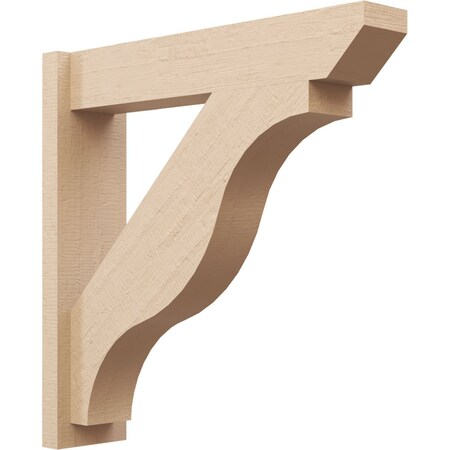 Ekena Millwork 5 1/2-in W x 24-in D x 24-in H Funston Slat Rough Cedar Woodgrain TimberThane Outlooker, Primed Tan OUTUR055X24X24FST24RCPR